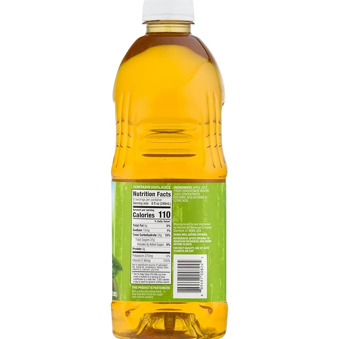 Juicy Juice Apple 100% Juice Four 64 Fl Ounce Bottles No Sugar Added Drink Vitamin C 4 Pack by ZIUU