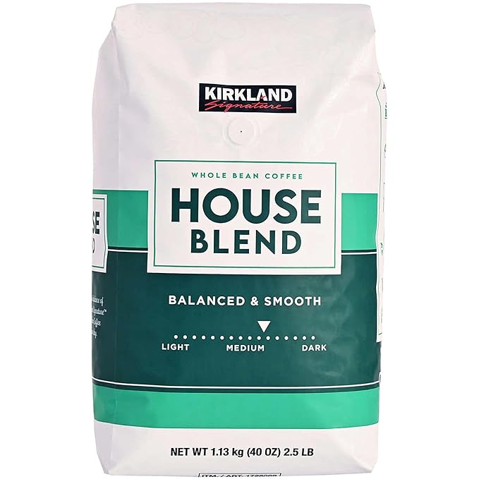Kirkland Signature Starbucks Bean Coffee Medium Roast House Blend (4 Bags)
