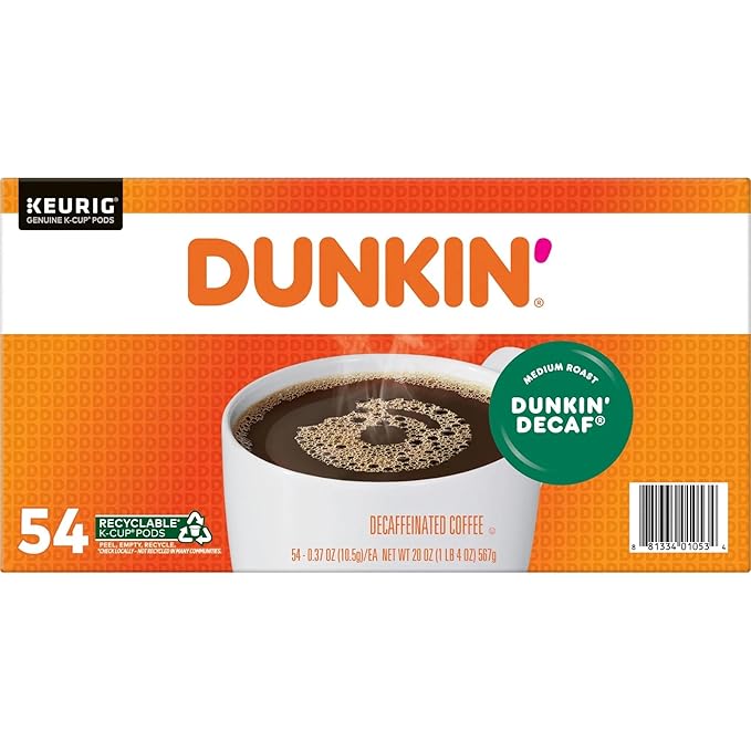 Dunkin' Donuts Original Blend Decaf K Cup Pods 54 ct. 20 Oz ()