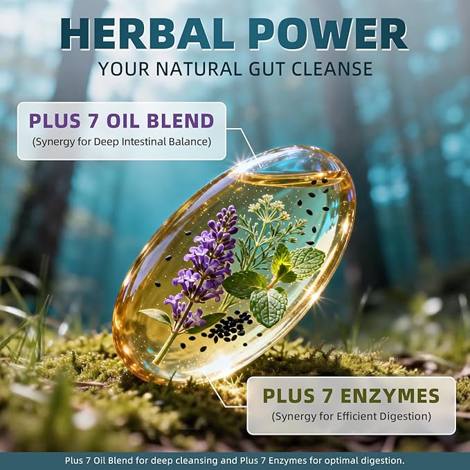 Lukaree Wormwood Black Walnut Clove Cleanse for Humans Softgels 20-in-1 Extra Strength | Gut Cleanse &amp Digestive Health w/ 7 Oils &amp 7 Enzymes | 10X Concentrated Men &amp Women Natural Herb