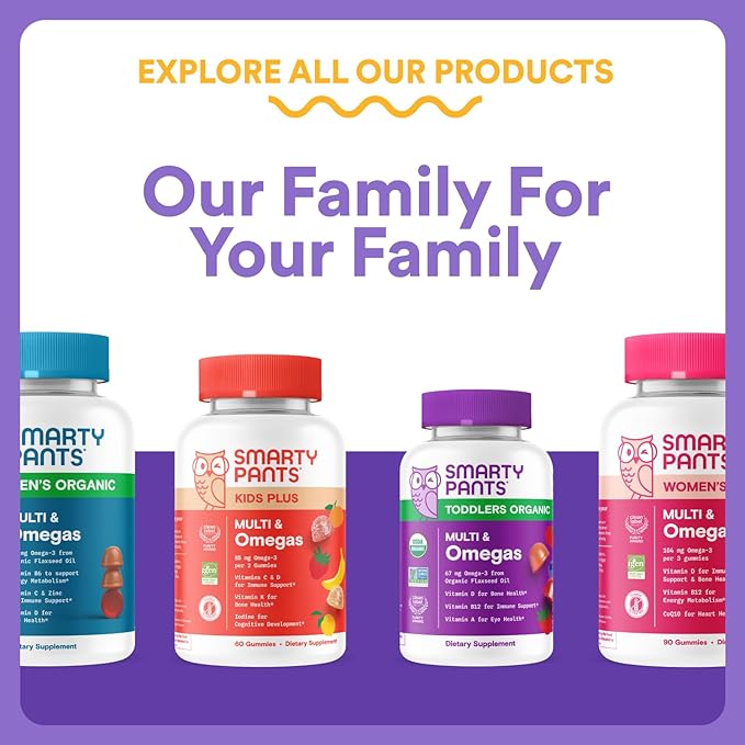SmartyPants Kids Sleep Gummies Supplement with Melatonin 0.5mg: Chamomile &amp Vitamin D3 Sleep Aid Strawberry Mango Flavor 60 Count