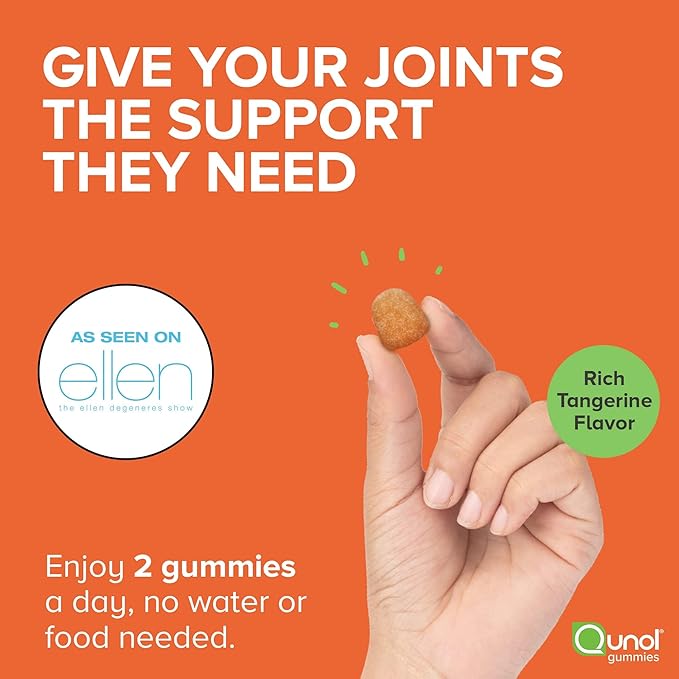 Qunol Turmeric and Ginger Gummies - Joint Support Supplement with Ultra High Absorption 90 Count Vegan and Gluten Free Gummies
