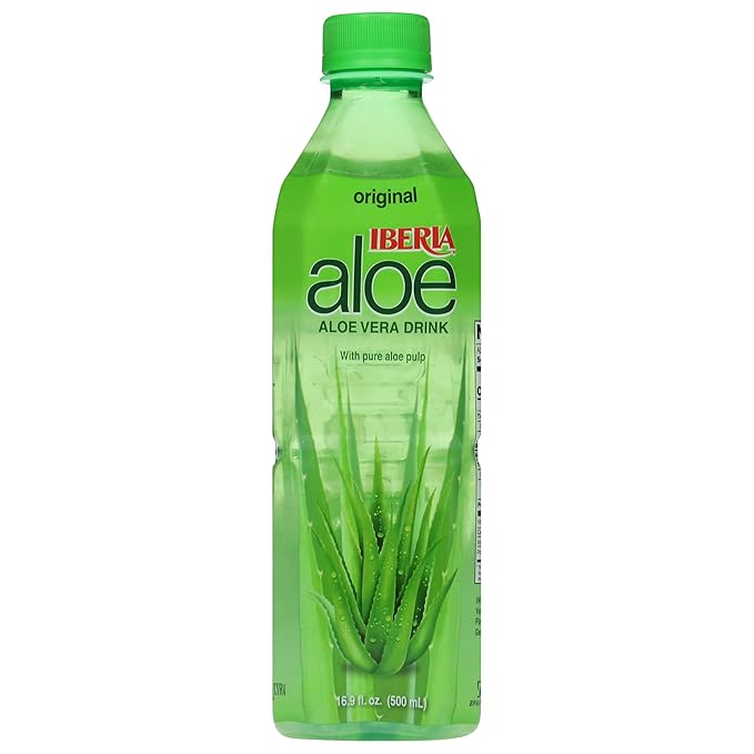 Iberia Aloe Vera Drink With Pure Aloe Pulp Soursop 16.9 Fl Oz (Pack of 24)