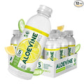 Aloe Vera Juice No-Pulp Organic Aloe Vera Drink Healthy Juice with Aloe Powder and Lemon Juice 5 Calories Low Sugar No Artificial Ingredients 16.9 oz 12 Pack Lemonade - Aloevine Organics
