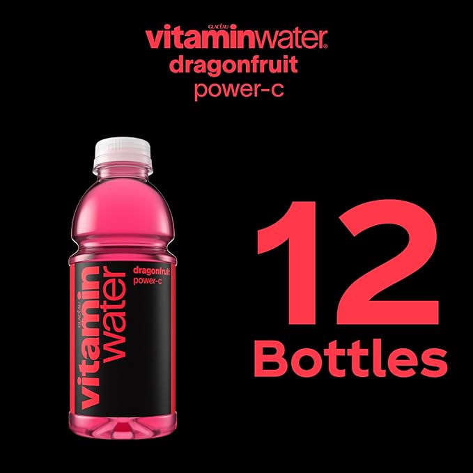 vitaminwater Power-C Dragonfruit Nutrient Enhanced Flavored Water Beverage 20 fl oz Bottles 12 Pack