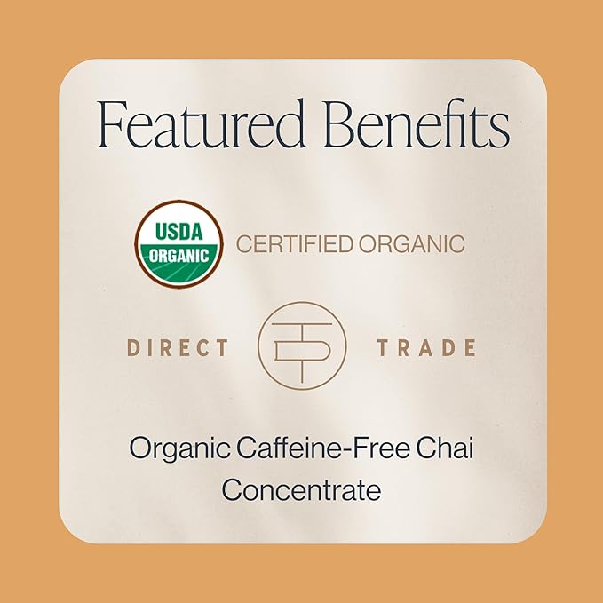 Rishi Tea Turmeric Ginger Chai Latte - Organic Herbal Tea Concentrate with Ginger - Easy-to-Serve Hot or Iced Caffeine Free - 32 Fl Oz (Pack of 12)