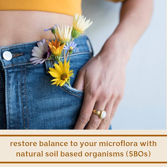Feel Good SBO Probiotics — Soil Based Organisms (SBOs) Prebiotics Postbiotics Humic Acid Shilajit Chaga &amp Turkey Tail Mushroom for Digestion — Solluna by Kimberly Snyder (60CT) Vegan &amp No