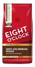 Eight O'Clock Ground Coffee 100% Colombian Peaks 33 Ounce (Pack of 1)