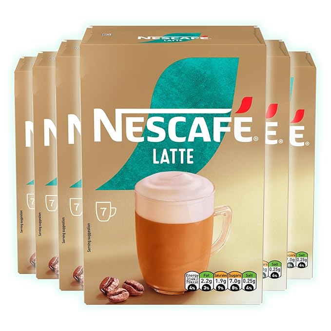 NESCAFÉ LATTE Instant Coffee Sachets x7 (Pack of 6 Total 42 Sachets)