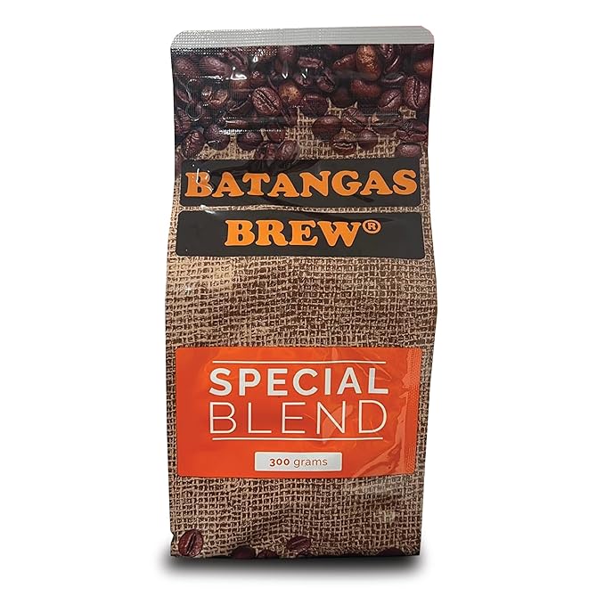 Batangas Brew Kapeng Barako Coffee – Special Blend 300g Premium Ground Liberica Coffee Dark Roast Authentic Filipino Brew Bold &amp Aromatic Flavor