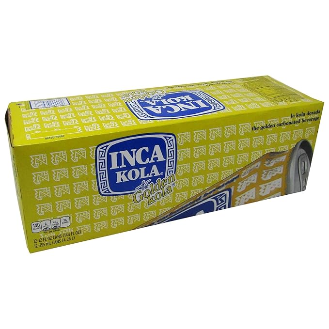 Inca Kola Golden Carbonated Soda – La Kola Dorada – 12 oz Cans (12-Pack) + Free Demaya Reusable Bag
