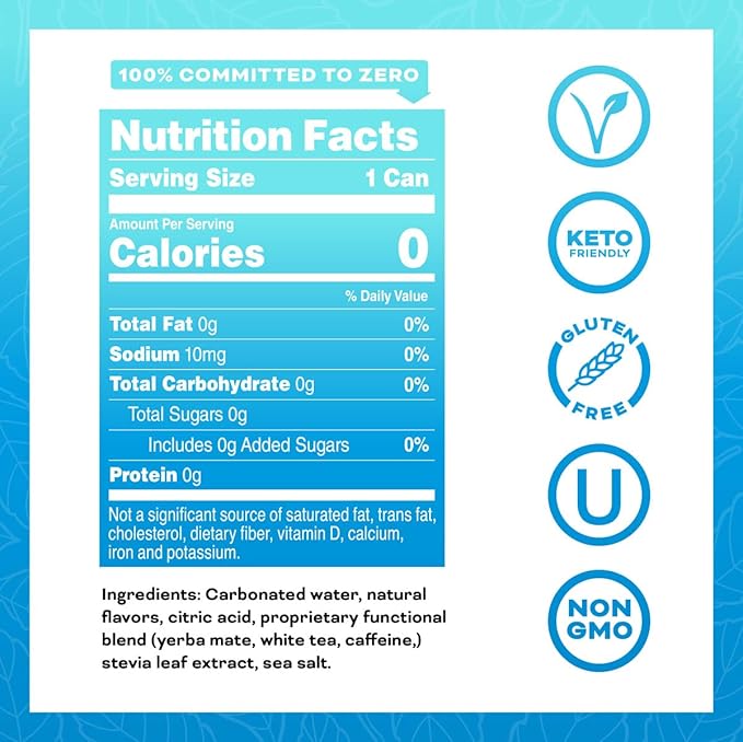 Yerbaé Energy Beverage - Iced Triple Berry 0 Sugar 0 Calories 0 Carbs Energized by Yerba Mate. Yerbae is a Plant-Based Healthy Alternative to Sugary Energy Drinks 16oz cans (12 Pack)