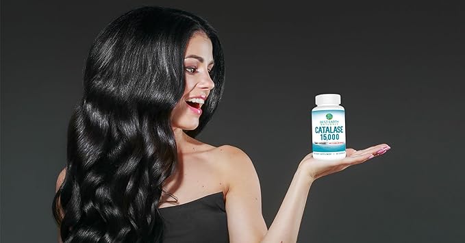 Best Earth Naturals Catalase Supplement 15000 - Hair Supplements for Strong Hair - 30-Day Supply