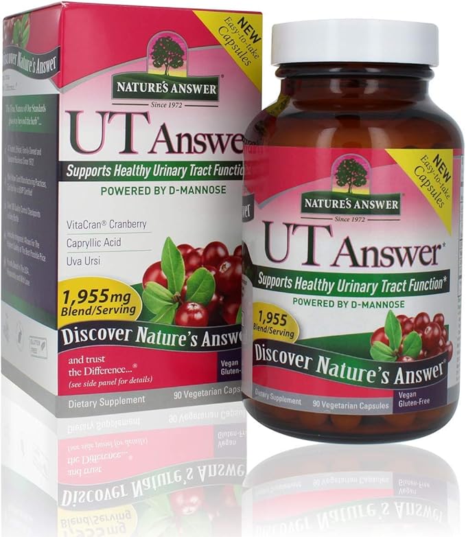 Nature's Answer Urinary Tract Health | Fast Acting Three-Day Regimen | Cranberry Flavor Dietary Supplement | Alcohol-Free Gluten-Free Kosher Certified Vegetarian &amp Vegan 90 Capsules