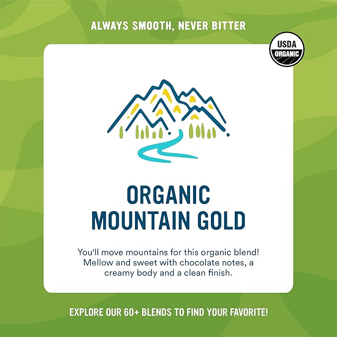 Cameron's Coffee Roasted Whole Bean Coffee Organic Mountain Gold 28 Ounce
