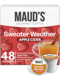 Maud's Hot Apple Cider Pods 48 ct Single Serve Pods – Spiced Apple Cider Flavored Pod Compatible with Keurig K Cups Maker