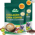 20X Collagen Chia Coffee 11 in 1 Coffee Mix with Collagen &amp Chia Seeds Goji Berry Supports Hair Skin &amp Nails Sugar Free Vegan 45 Servings (9.8Ounce (Pack of 2)