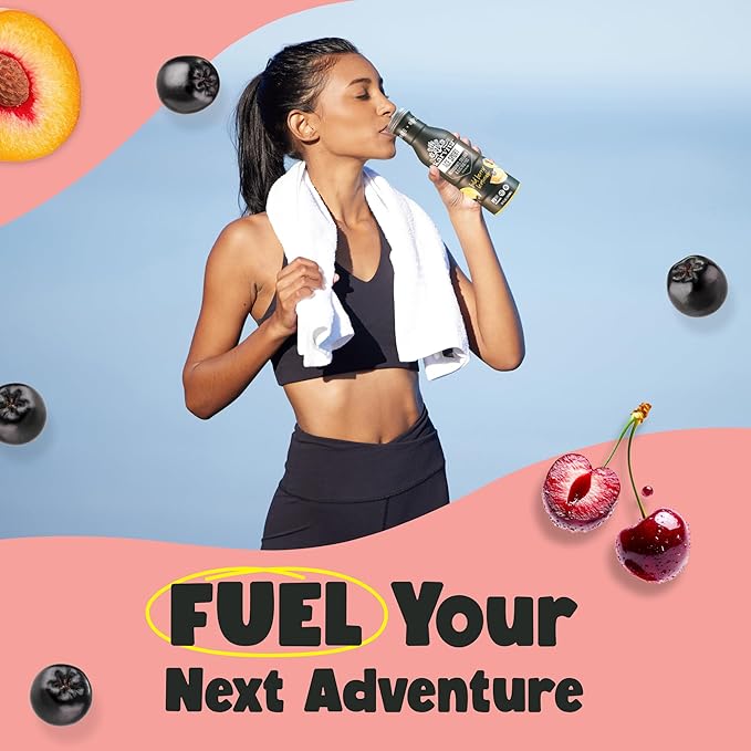 ACE Recovery Antioxidants Juice Energy Booster Drinks for Sports Real Fruit Natural Collagen Electrolytes BPA Free Antioxidant Drink 6 bottles 12 fl oz (Bold Berry Lemonade)