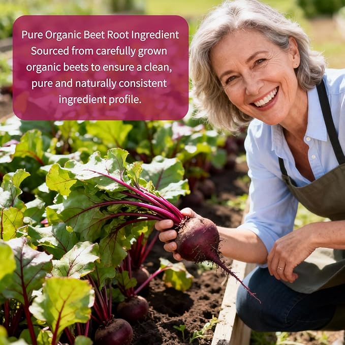 Organic Beet Root Capsules with Beetroot Extract 17850mg 21:1 Concentrated Beetroot Supplement Supports Circulation and Nitric Oxide from Beet Root Powder Extract 120 Count