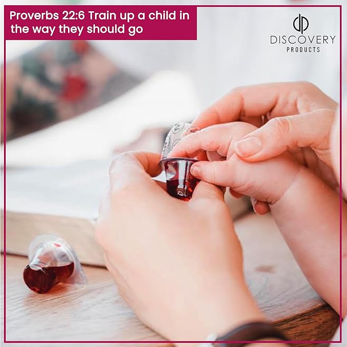 Pre-Filled Communion Cups with No Wafer Only Juice with 100% Concord Grape Juice - Box of 100