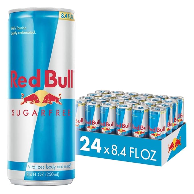 Red Bull Sugar Free Energy Drink 8.4 Fl Oz 24 Cans (Pack of 2)
