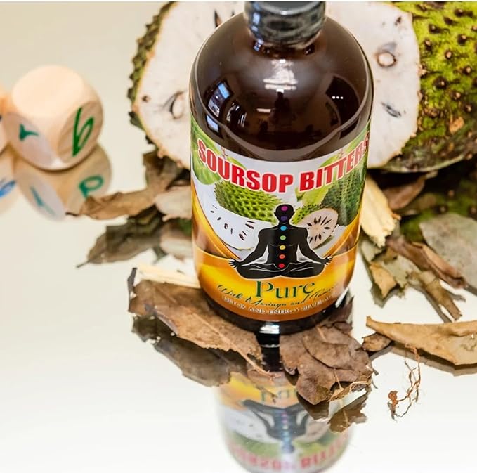 LIQUID BLENZ Pure Soursop Bitters with Moringa &amp Turmeric | Herbal Detox &amp Natural Energy Support | 16 fl oz