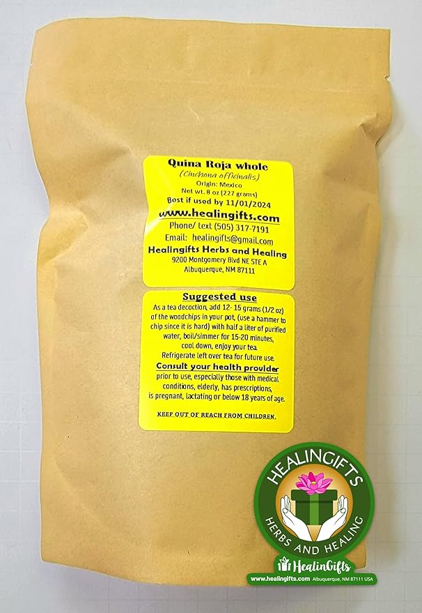 Quina Roja Cinchona Bark hardwood chips from Mexico by Healingifts Herbs and Healing