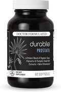 Durable Prostate – Organic USPlus Saw Palmetto + Beta-Sitosterol – Supports Men’s Prostate Health Bladder Function &amp Flow– Doctor-Formulated Made in USA – 30 Day Supply (60 Softgels)