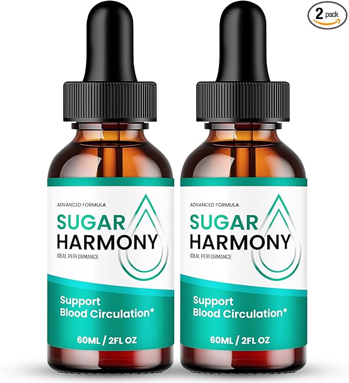 Sugar Harmony Drops SugarHarmony Blood Formula Support Supplement Drops - Maximum Strength All Natural Healthy Circulation Stable Levels &amp Overall Health Advanced Sugar Harmony Reviews (2 Pack