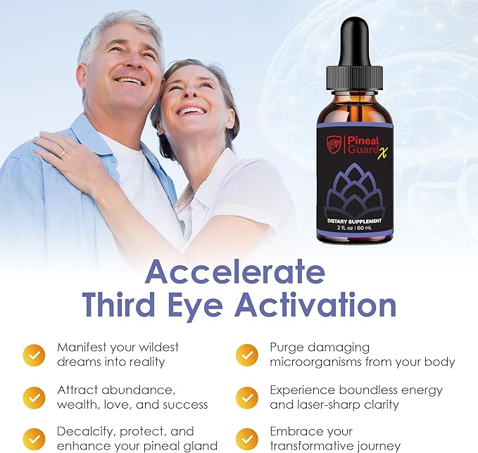 Pineal Gland Supplement - Brain Support Focus and Memory Vitamins for The Brain Decalcify Activate and Protect Your Pineal Gland - Third Eye Awakening - Pineal Guard X - Pack of 3