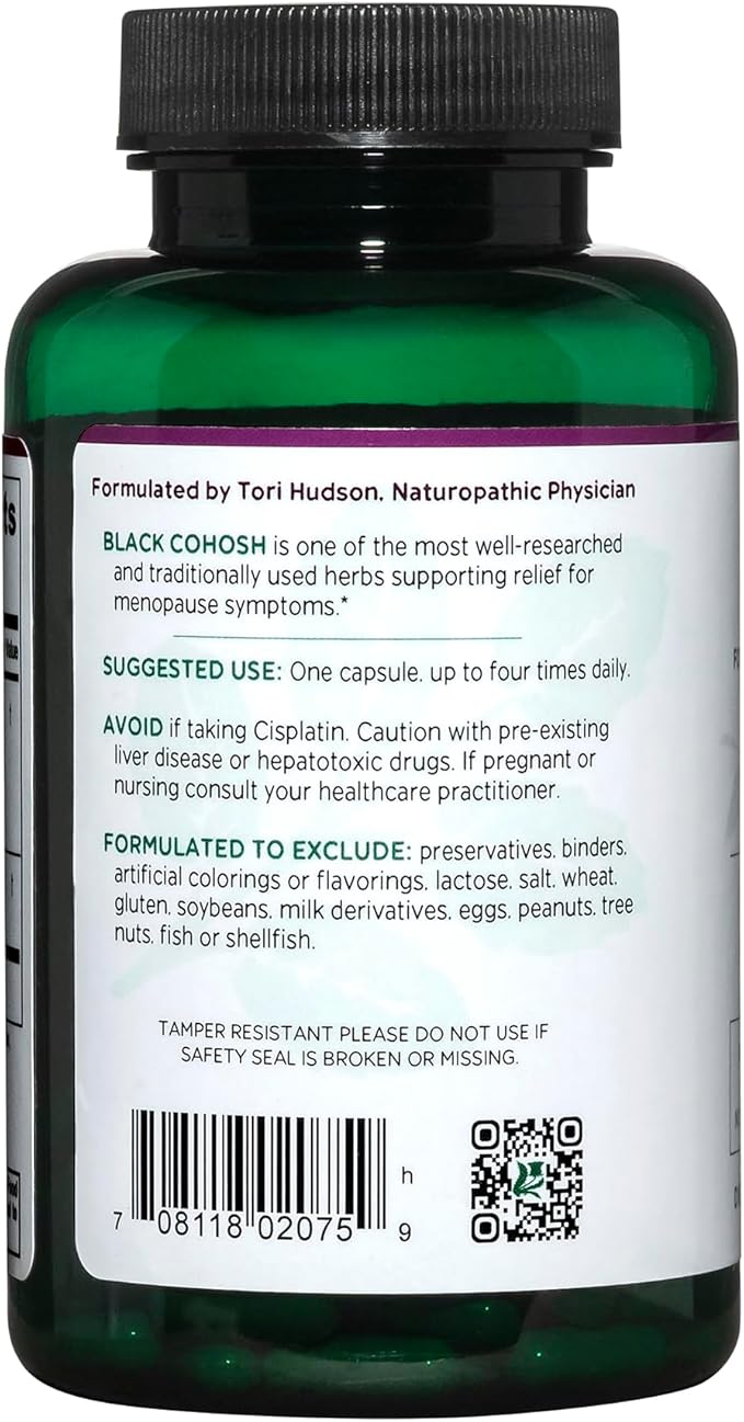 Vitanica Black Cohosh Cimicifuga Extract Plus Vegan 120 Capsules