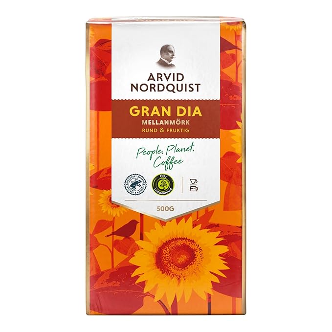 Arvid Nordquist Ground Coffee 17.6oz (Pack of 1 Gran Dia (Medium Roast))