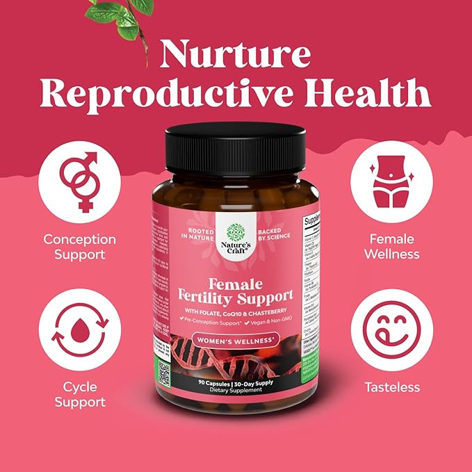 Fertility Supplements for Women &amp Men - Prenatal Vitamins Bundle with COq10 Folic Acid Choline Zinc D-Aspartic Acid - Hormonal Balance for Conception for Her &amp Him - Pre Natal Multivitamin