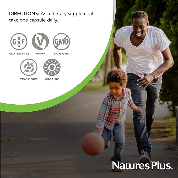 NaturesPlus Source of Life Garden Red Yeast Rice - 60 Capsules - Nutritional and Digestive Support - USDA Certified Organic Non-GMO Vegan Gluten Free - 60 Servings