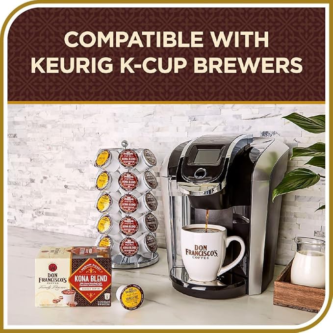 Don Francisco's Breakfast Blend Dark Roast Coffee Pods - 12 Count - Recyclable Single-Serve Coffee Pods Compatible with your K- Cup Keurig Coffee Maker (Pack of 2)