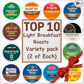 Breakfast Blends Pods Coffee Variety Pack Top 10 Picks Light &amp Medium Roast 20 Count (Great For Gifting)