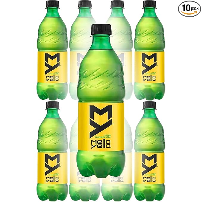 Mello Yello Soda Citrus 20oz Bottle (Pack of 8 Total of 160 Oz)