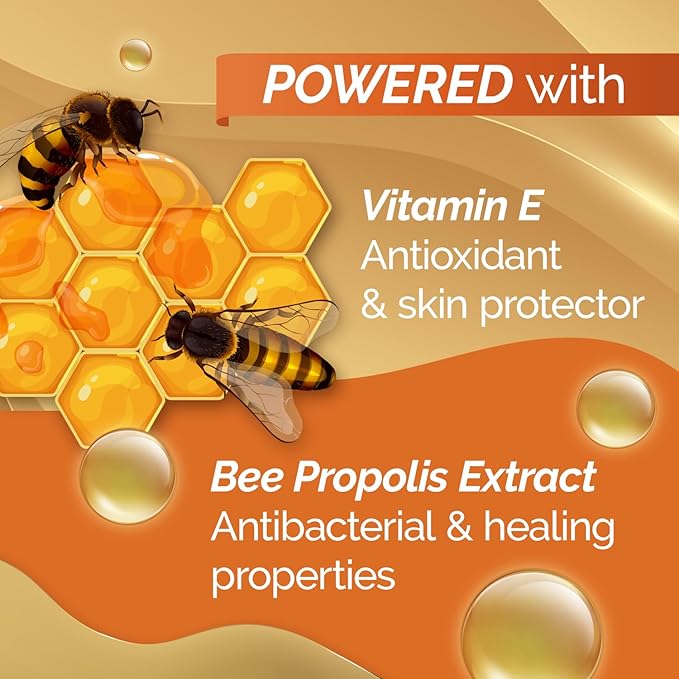 Immune Support with Bee Propolis &amp Vitamin E | Soothes Dry Areas Supports Topical Immune Defense Softens Chapped Skin Nourishes Face Promotes Oral Comfort | 2 Fl Oz | 2-Pack