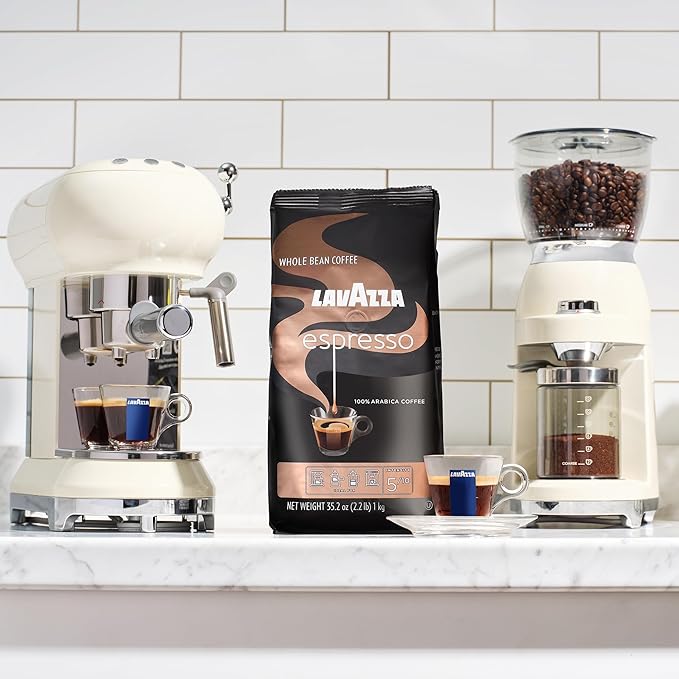 Lavazza Espresso Whole Bean Coffee Medium Roast 100% Arabica 2.2 lb Bag (Pack of 2)
