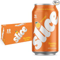 Slice Healthy Soda Orange Prebiotic &amp Probiotic Soda Pop 5g Fiber 40 calories 12 fl oz 12 Pack