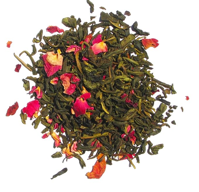 USDA Organic Jasmine Rose Loose Leaf Green Tea 1 LB (16 oz)