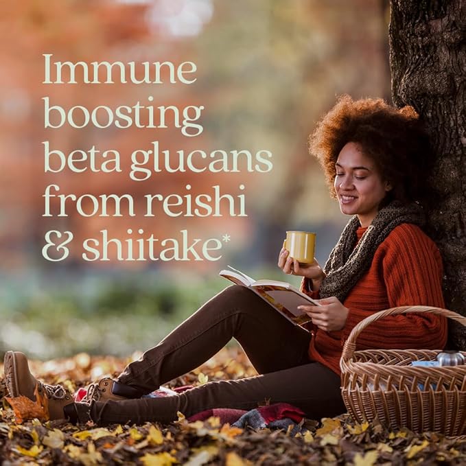 New Chapter Immune Support Reishi &amp Shiitake Mushroom Blend with Organic Reishi Mushroom Vegan + Non-GMO Nootropic Ingredients - 60 ct