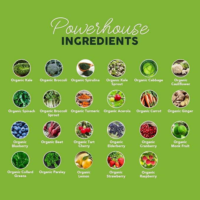 Paleovalley Organic Supergreens Powder - 23 Superfoods with Prebiotic Fiber for Energy and Immunity Support - No Cereal Grasses for Maximum Absorption - Pure Unflavored 30 Servings