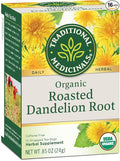 Traditional Medicinals Organic Roasted Dandelion Root Herbal Wrapped Tea Bags - 16 ct - 6 pk