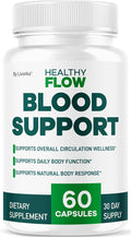 Healthy Flow Blood Support - HealthyFlow Support Supplement Capsules Daily Premium Advanced Formula Pills - Maximum Strength Vitamins for Overall Health &amp Wellness 60 Capsules for 1 Month