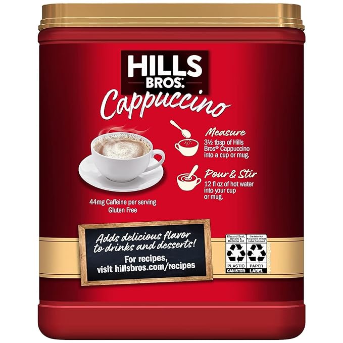 Hills Bros. Hazelnut Cappuccino mix14 Ounce (Pack of 3)