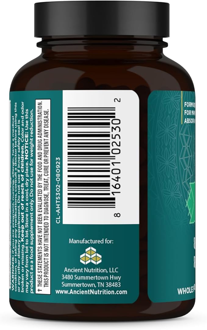 Ancient Nutrition Thyroid Support Supplement with Ashwaghanda Thyroid Capsules Promotes Restful Sleep and Reduced Stress Gluten Free Paleo and Keto Friendly 60ct