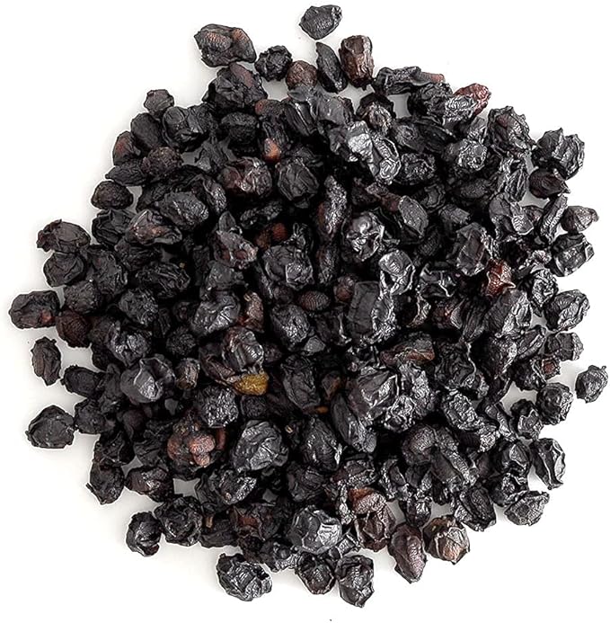 Frontier Co-op Dried Elderberries European Whole - Non-GMO Elderberry Dried Fruit for Powder Tea Immune Support - Kosher | 16 Ounce (Pack of 1)