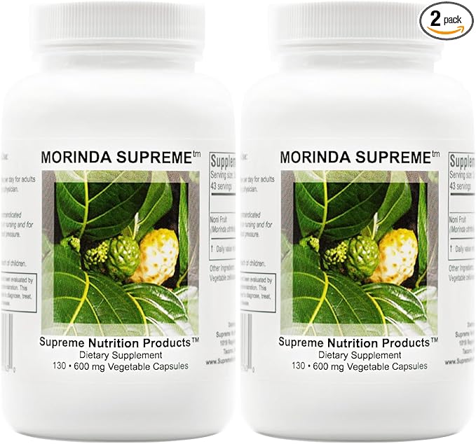 Supreme Nutrition Morinda Supreme Whole Noni Fruit Capsules (130 Count (Pack of 2))