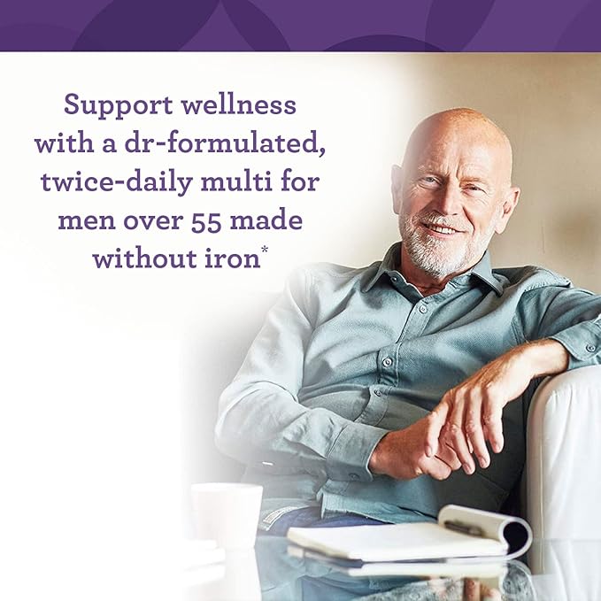 Innate Response Formulas Men’s 55+ Multivitamin - Daily Multivitamin for Men 55 and Over - with B Vitamins - Vegetarian Non-GMO Kosher and Gluten-Free - 120 Tablets (60 Servings)